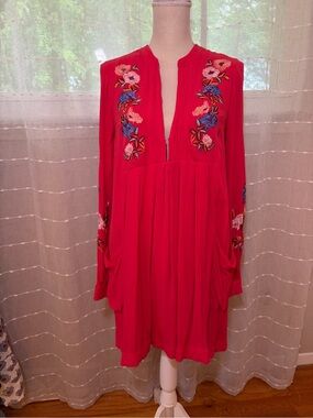 free people mia gauze embroidered mini dress Free People Santiago Embroidered Mini Dress Ivory L main image 0